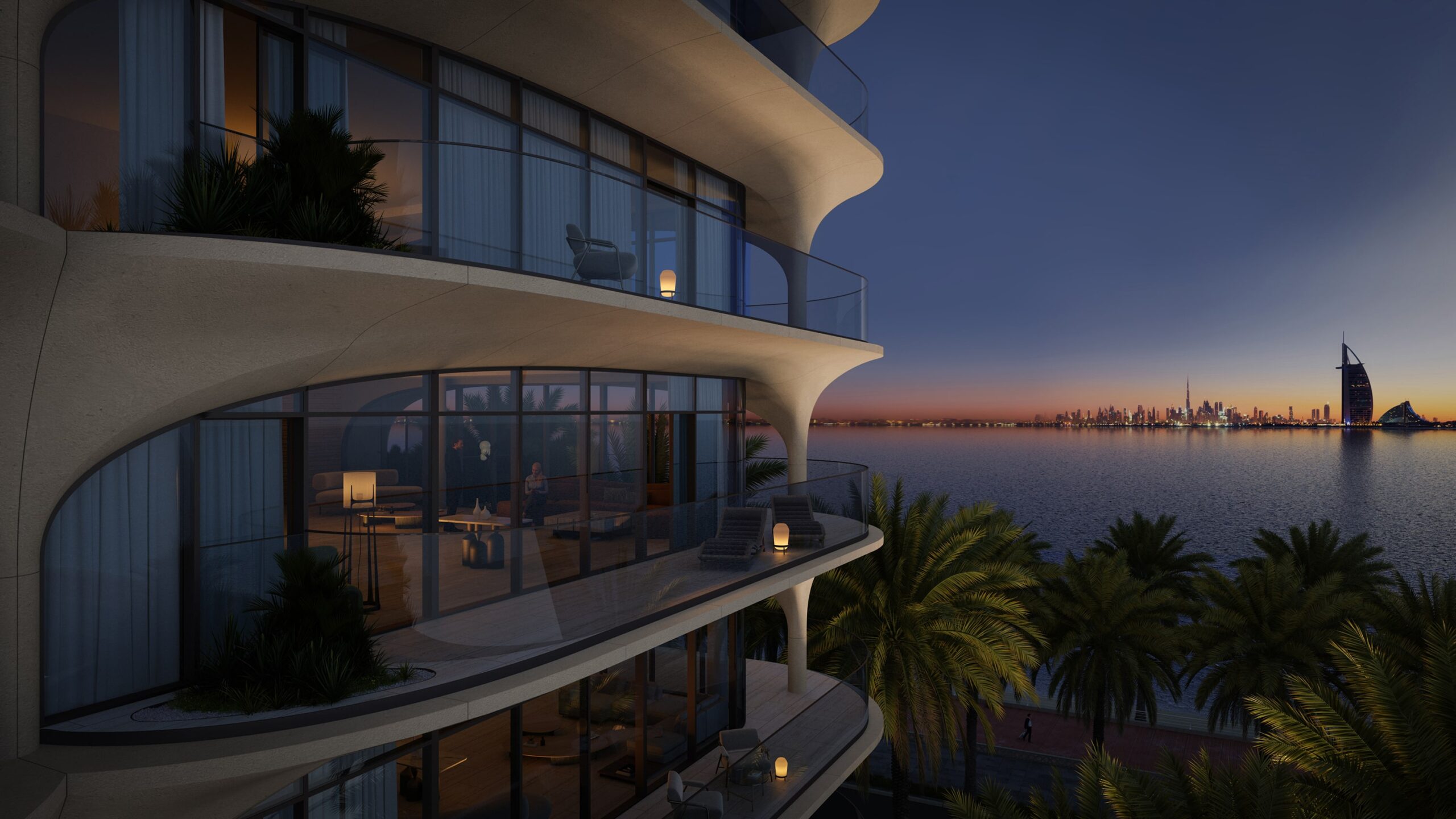Ocean House by Ellington - Balcony view night-min